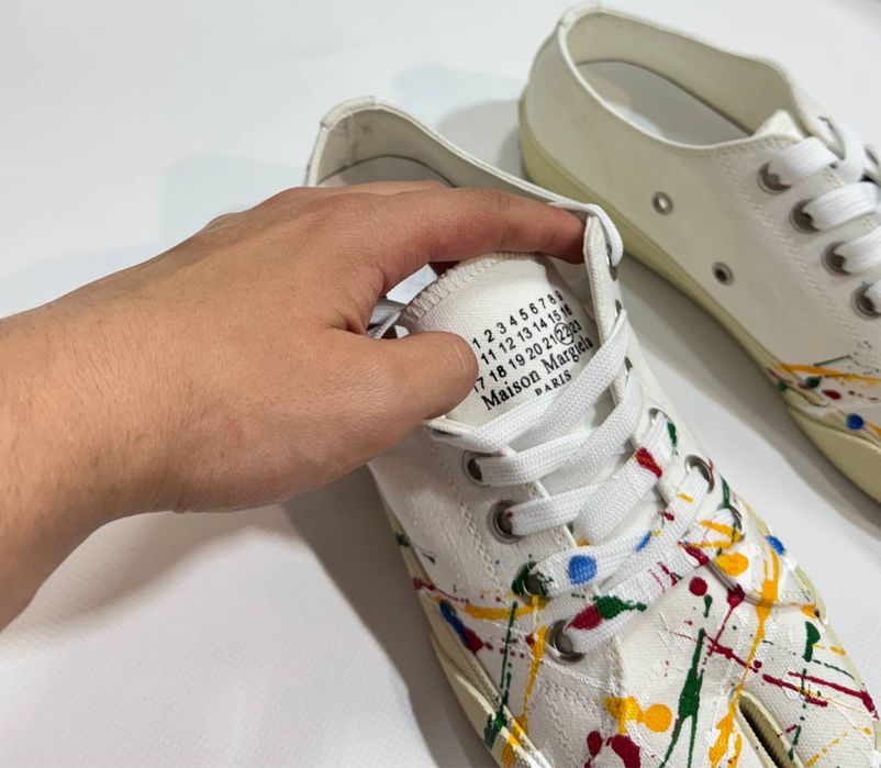 кеды Maison Margiela Tabi White Paint Sneaker 42 43