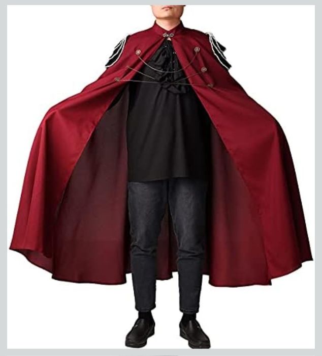 COSDREAMER Meska peleryna strój średniowieczny