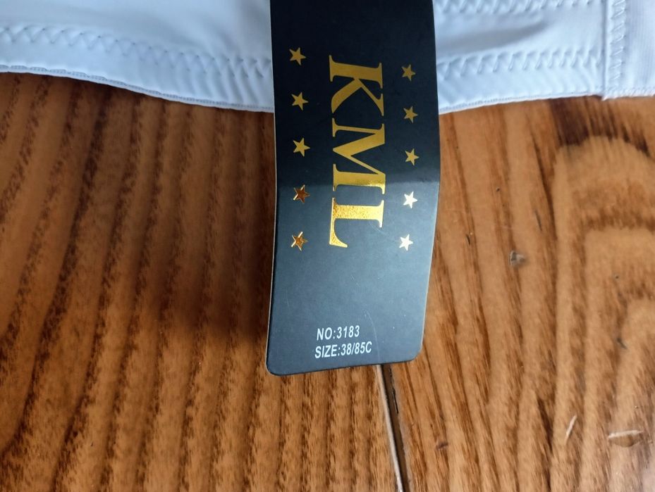 Biustonosz biały gładki 38/85 C