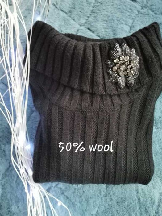 Czarny golf welna Oui S