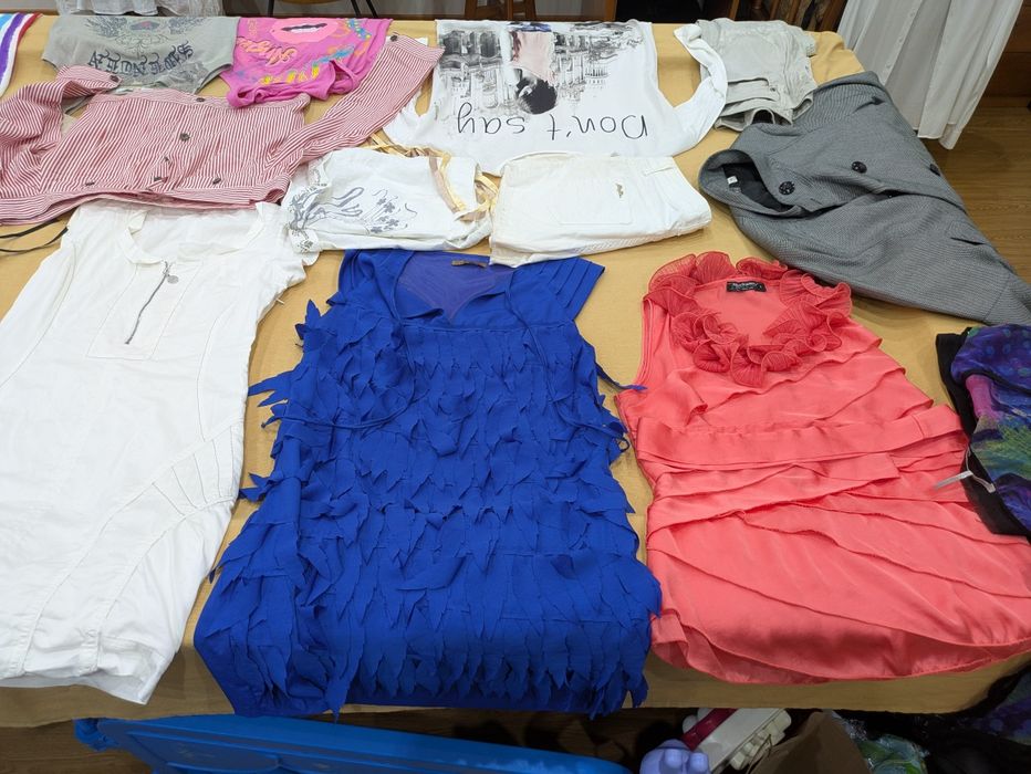 Vestido azul para senhora
