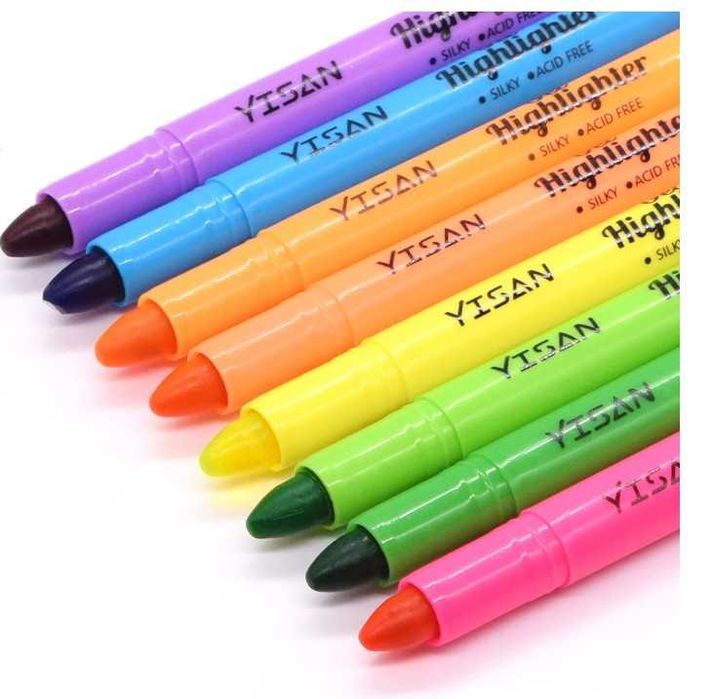 Markery żelowe YISAN 8 sztuk żywe kolory