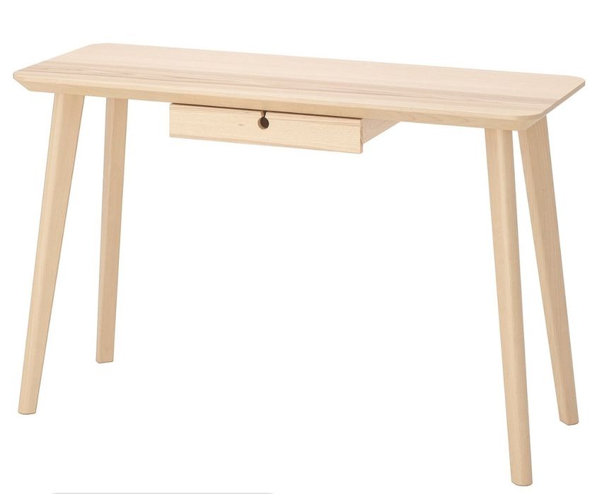 Secretária, chapa de freixo,  LISABO IKEA