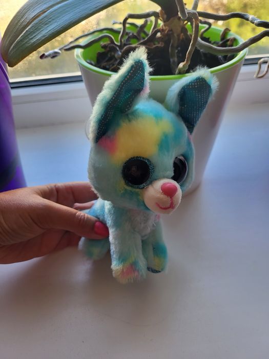 Мягкая игрушка WL Toys «Глазастик Собачка» 17 см на липучке присоске