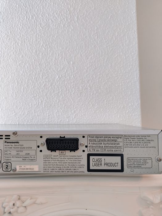 Sistema de som com DVD SA-HT520 Panasonic