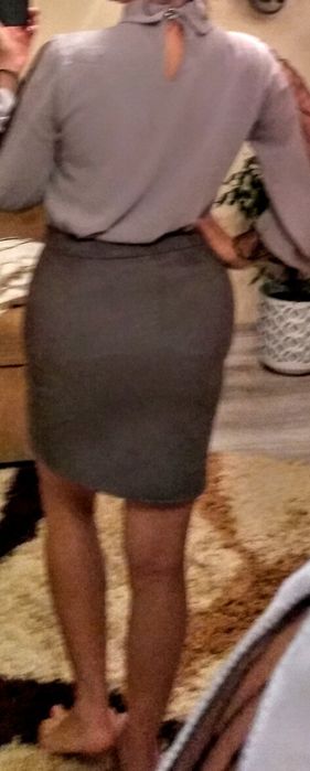 Bluzka szara koronkowe rękawy