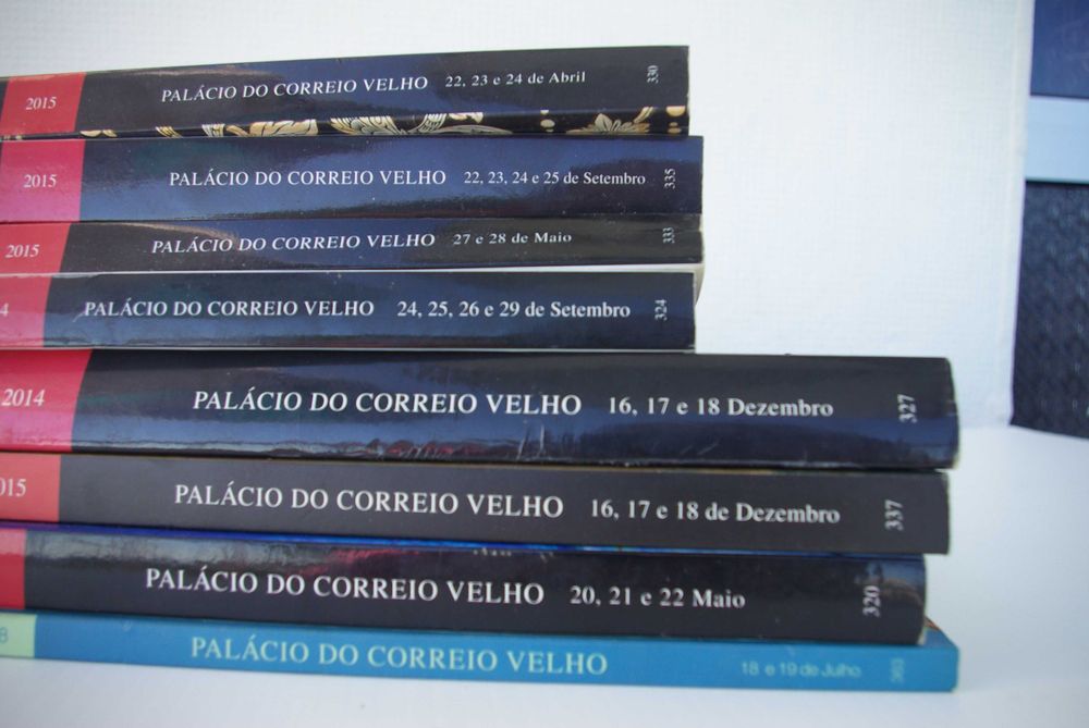 8 Catálogos leilões Palácio do Correio Velho, Anos 2014,15,18