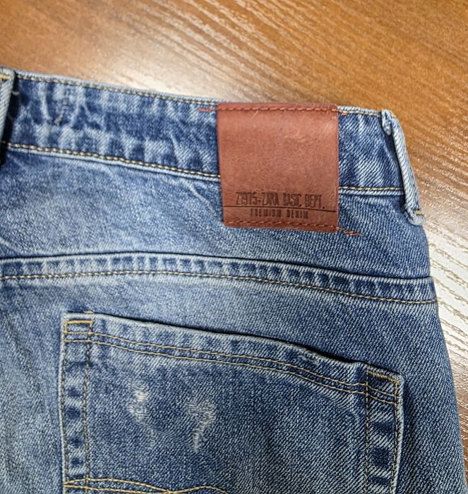 Zara damskie jeansy z dziurami 42 XL zwężane