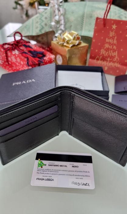 Carteira Prada Saffiano Leather – Original e Impecável