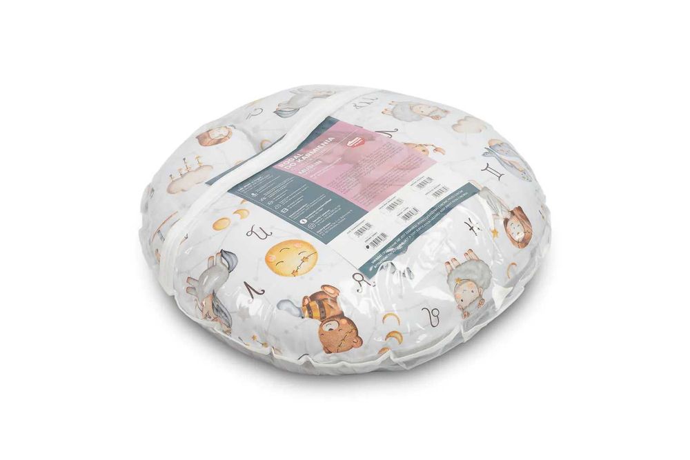 Rogal do karmienia Muślin Sensillo kol. zodiak szary