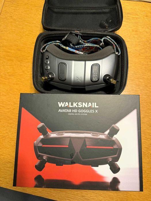 Gogle FPV Walksnail Avatar X – Jak nowe! Zmodyfikowany pasek, Anteny TrueRC/Patch, Full Set