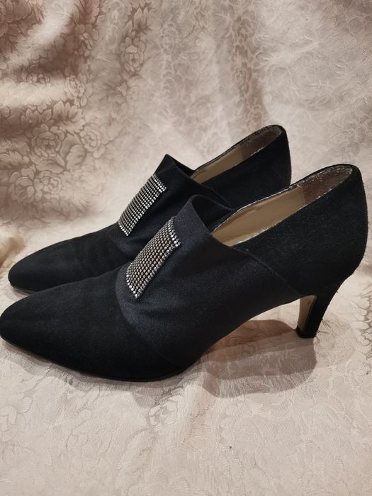 Mano by Olympic Made in Italy rozm 38 czarne botki, czółenka, obcas