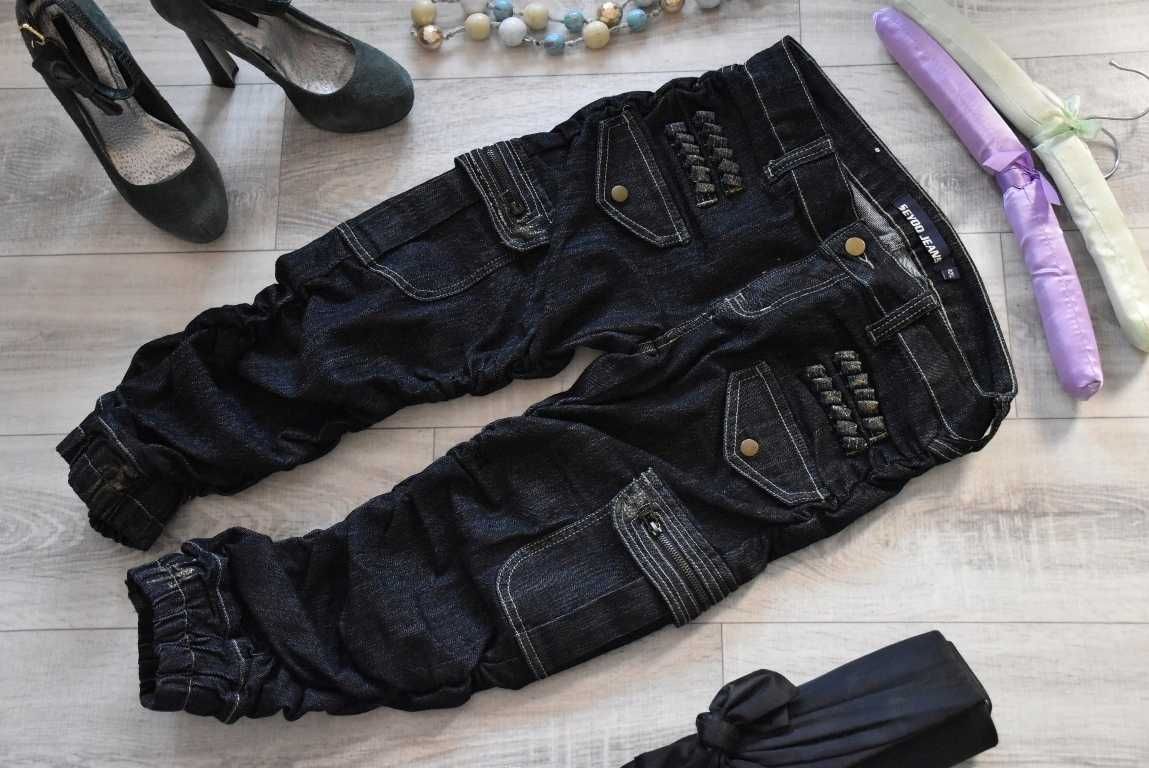 Peru Indtægter Margaret Mitchell Seyoo jeans* jeansy 3/4 marszczone gumki dół_40 Zamość • OLX.pl