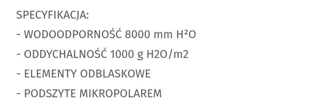 Spodnie męskie softshell, raz użyte