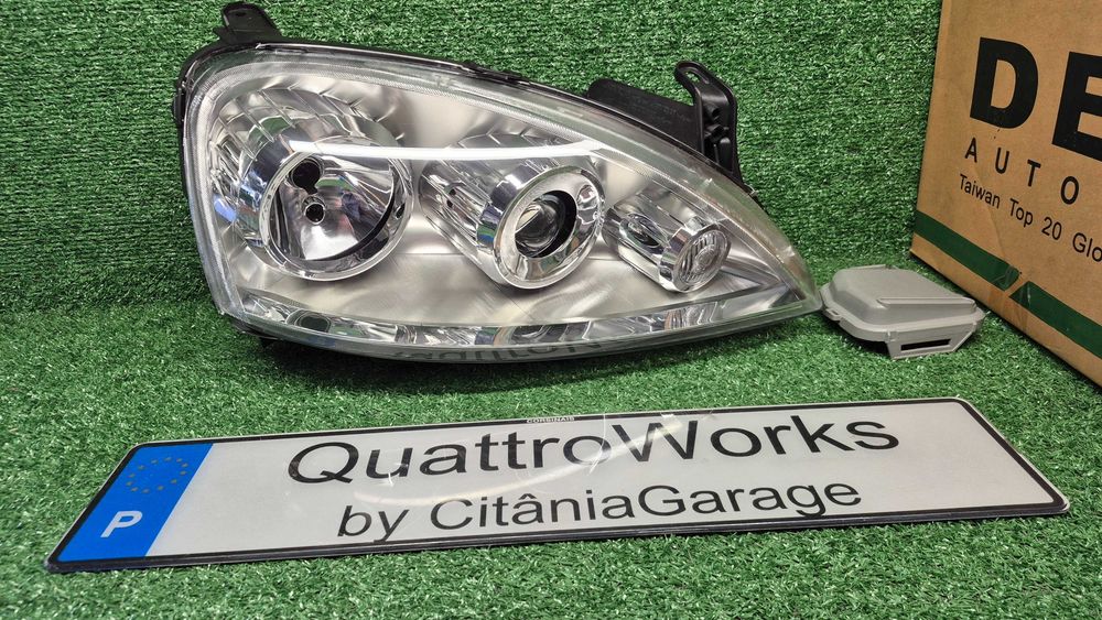 Otica Farol Frente Direito Opel Corsa C X01 Combo C 2000 a 2012 Ref. 442-1136R-LD-EM NOVO DEPO