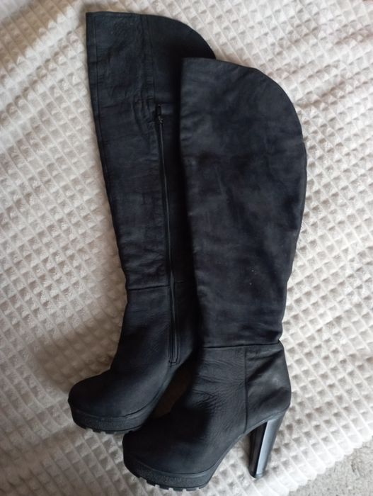 Ботфорти жіночі сапоги натуральна шкіра 39 р