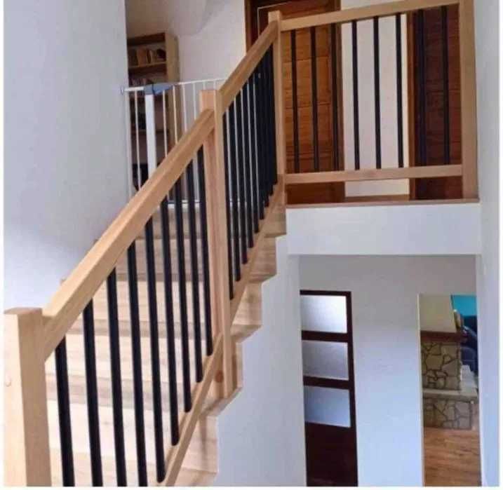 Schody dębowe drewniane