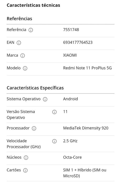 XIAOMI Redmi Note 11 Pro + 5G (6.67'' - 8 GB - 256 GB