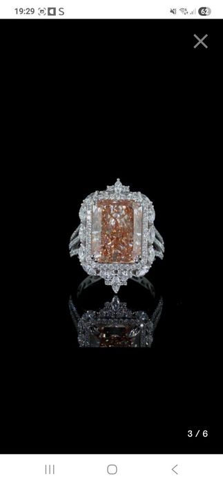 Złoty Nowy pierścionek 12.65 ct diament Fancy !