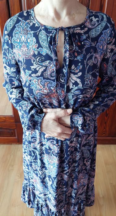 Sukienka boho granatowa r.36