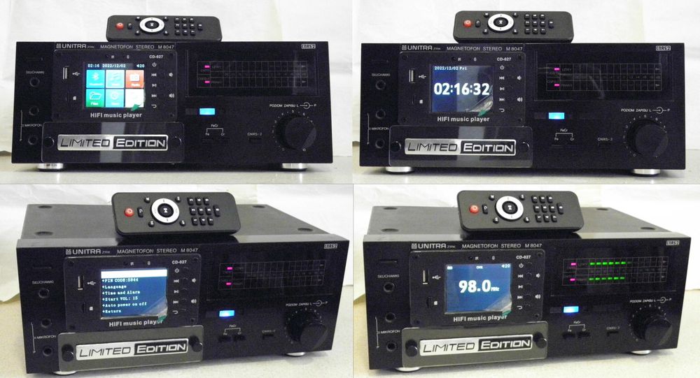 Unitra PILOT korektor MP3 analizator RADIO USB Bluetooth TF AUX deck