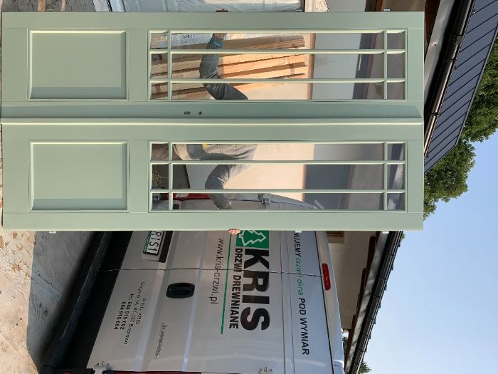 Drzwi drewniane NA WYMIAR francuskie szprosy hampton prowansalskie