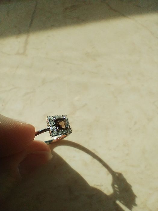 Каблучка з раухтопазом, кольцо