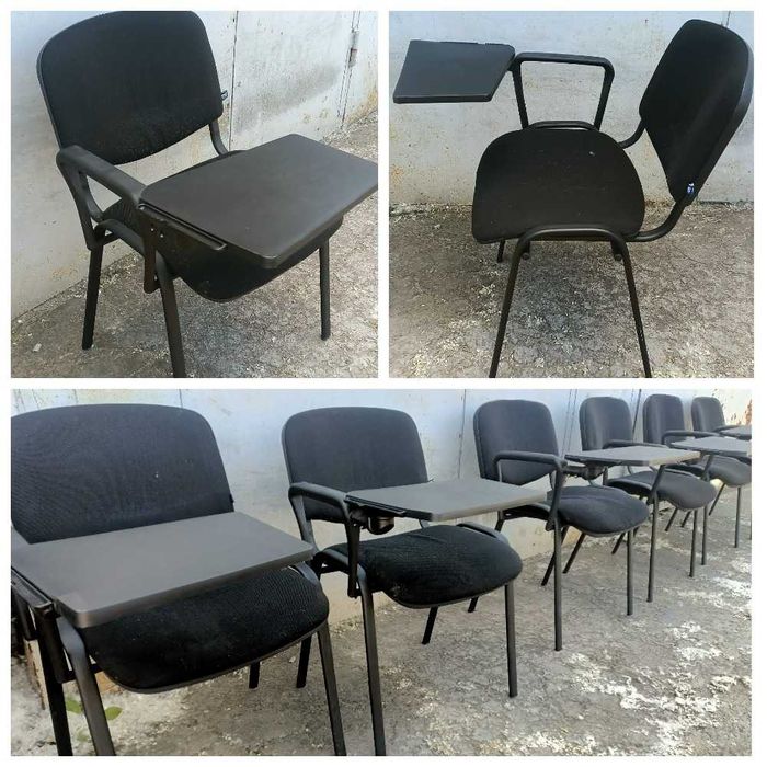 Стулья Iso с письменными столиками для учёбы, занятий, тренингов