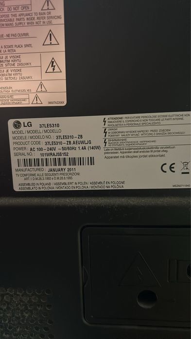 TV TV LG 37LE5310