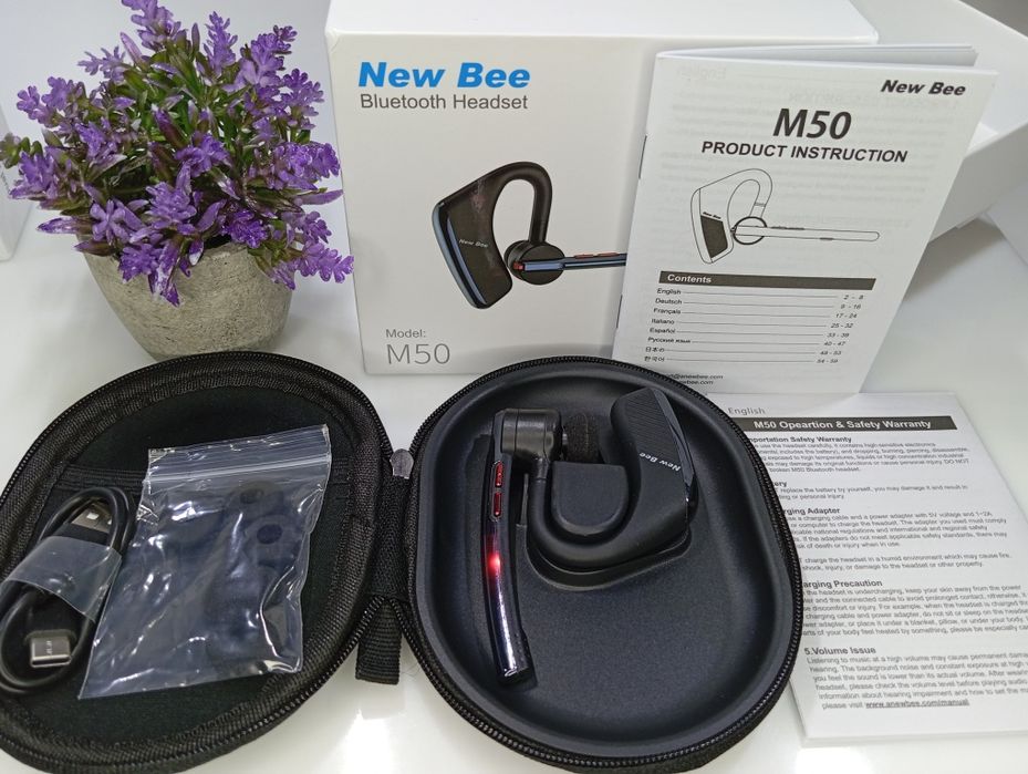 New Bee M50 Блютуз Гарнітура в одне вухо з шумоподавленням  ‼️