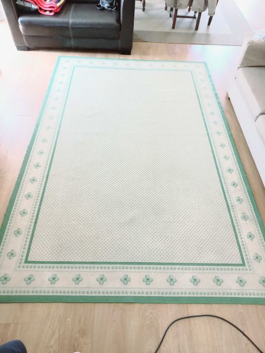 Tapete verde 200x300 pêlo curto em excelente condição