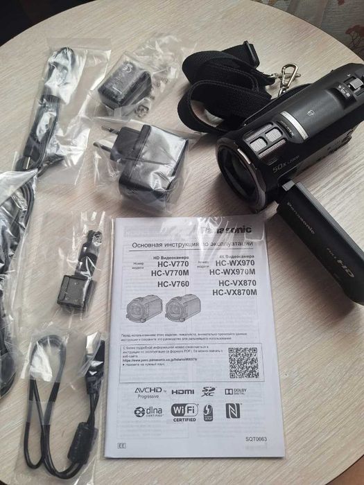 НОВА відеокамера Panasonic HC‑V770 нова, Full HD, HDR, Wi‑Fi, 20x optical zoom + сумка