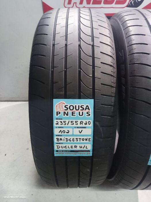 2 pneus semi novos 235-55r20 bridgestone - oferta dos portes