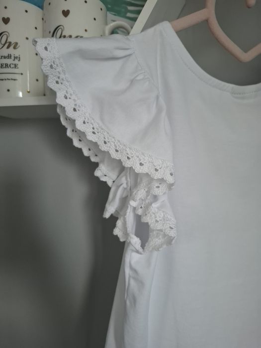 Biała bluzka Lily Grey 116 koronka galowa