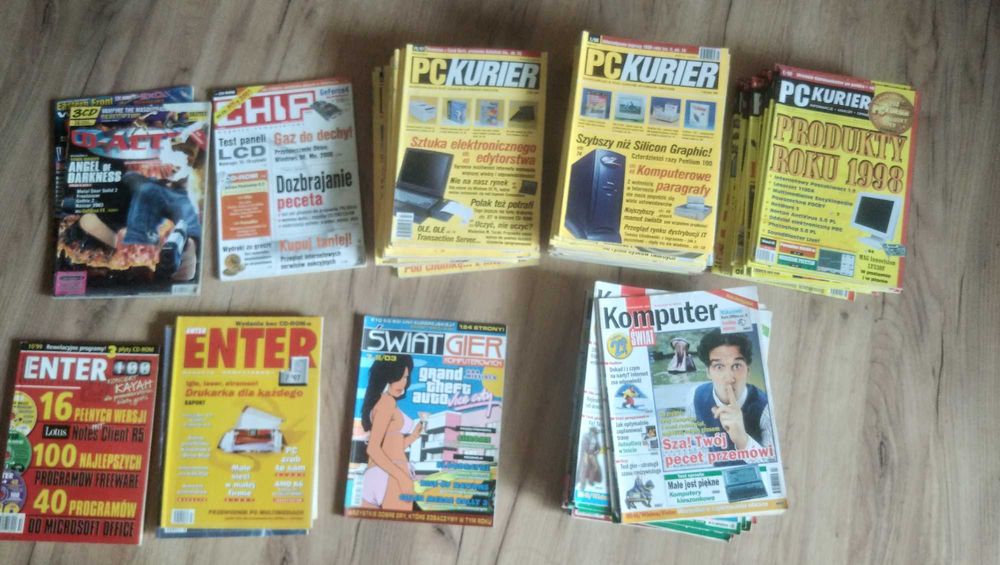 Gazetki do kolekcji 97 98 99 /PC KURIER/Komputer ŚWIAT/ENTER/CHIP