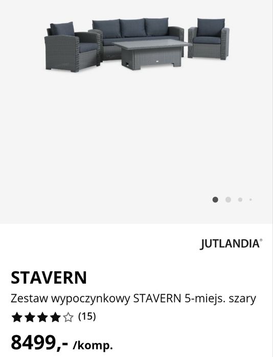 Zestaw mebli ogrodowych z technotattanu