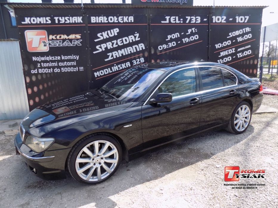 BMW Seria 7 !! BIAŁOŁĘKA !! 4.8 V8 Benzyna (367 KM), 2005r prod.! KOMIS TYSIAK