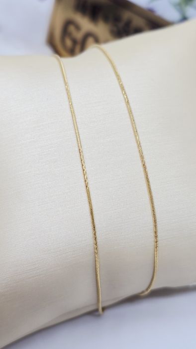 Złoty łańcuszek splot żmijka próba 585 14k