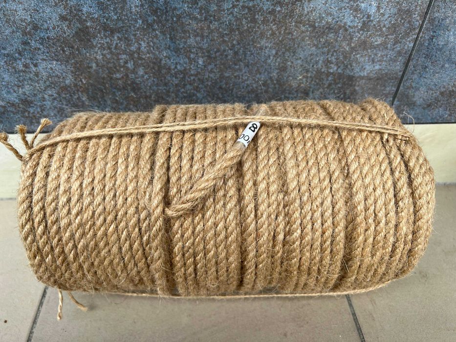 8 мм-50 м. Мотузка джутова для кігтеточки