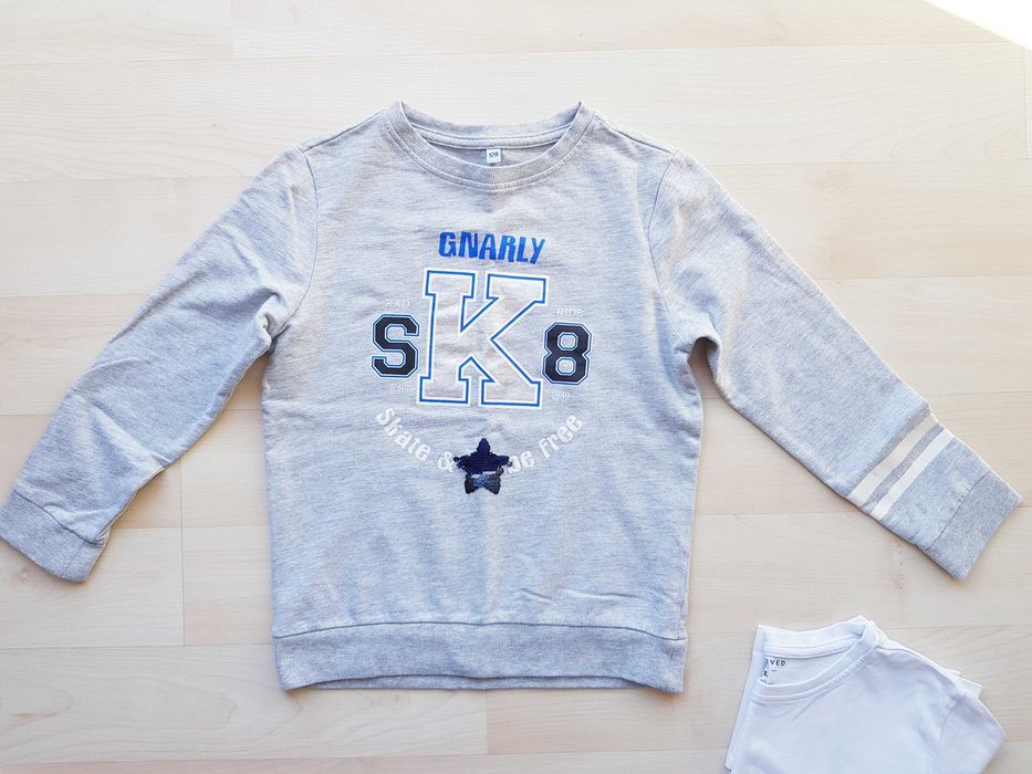 Bluza Poccopiano 128 bluzka szara chłopięca