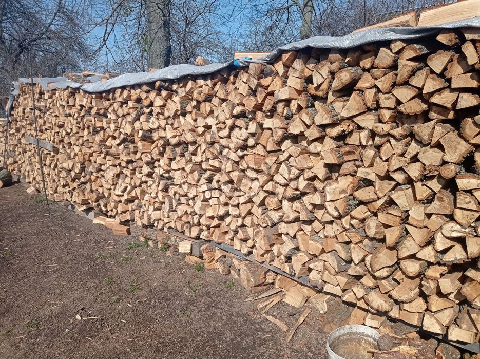 Дрова сухі у мішках та кубами з доставкою дуб, граб, ясен, сосна