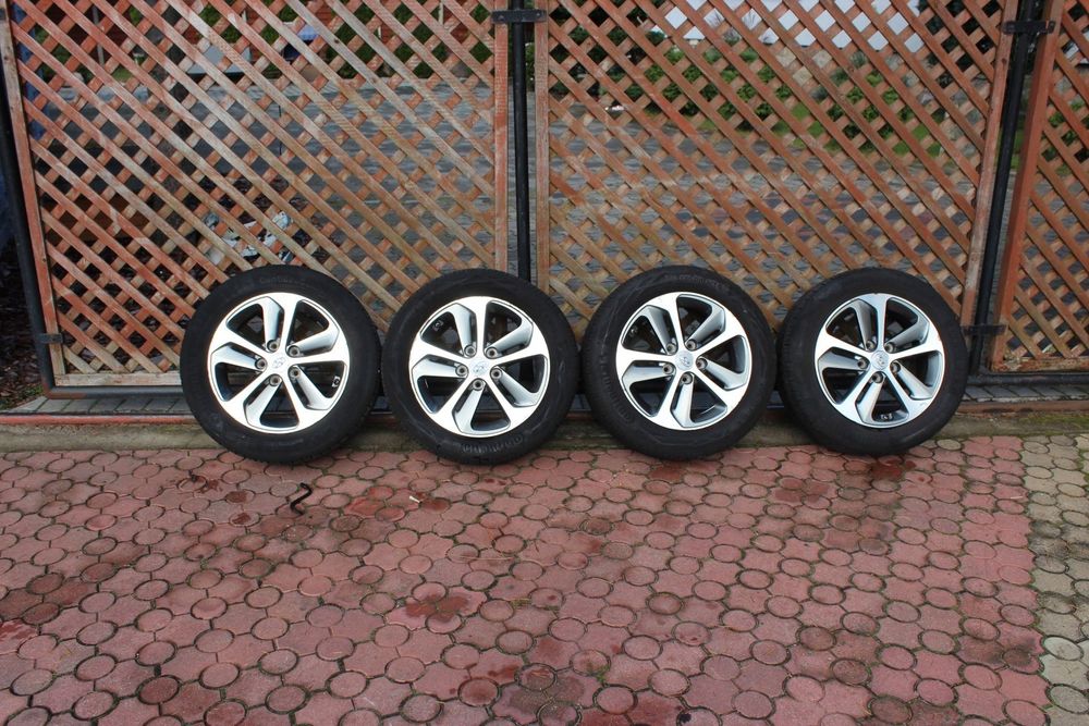 Felgi Aluminiowe RONAL Hyundai i30 i20 Kia 5x114,3 6,5jx16 et50 Opony Continental 205/55 Czujniki Ciśnienia