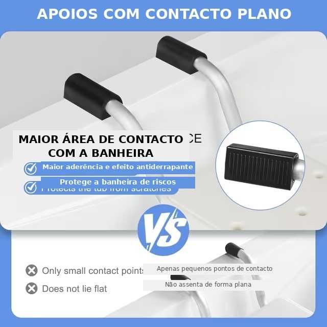 Banco de banho ideal para idosos, pessoas com mobilidade reduzida