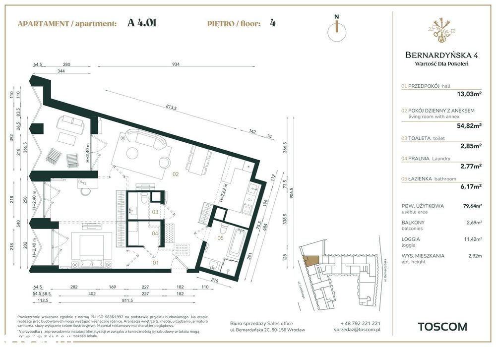 Elegancki apartament ok. 80 m² | Wysoki standard i prestiż