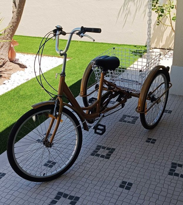 TRICICLO (Bicicleta 3 rodas) para Adultos - com Cesto Traseiro