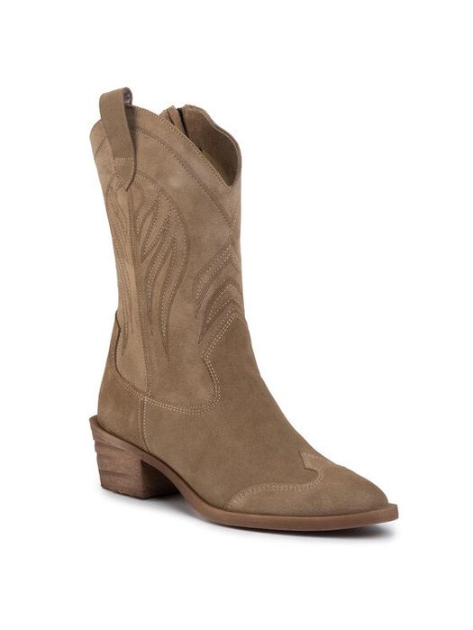 Zamszowe botki- kowbojki  Eva Minge r 38