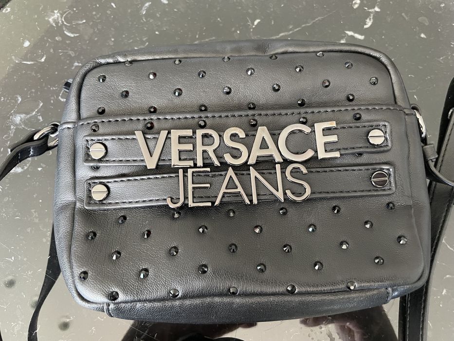 Versace Jeans Torebka Listonoszka Kamienie czarna