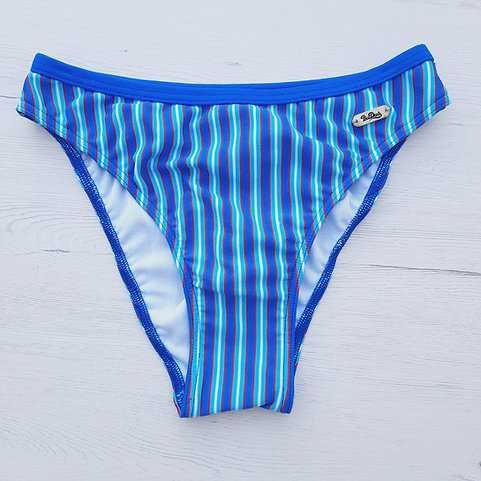 Biquini azul riscas