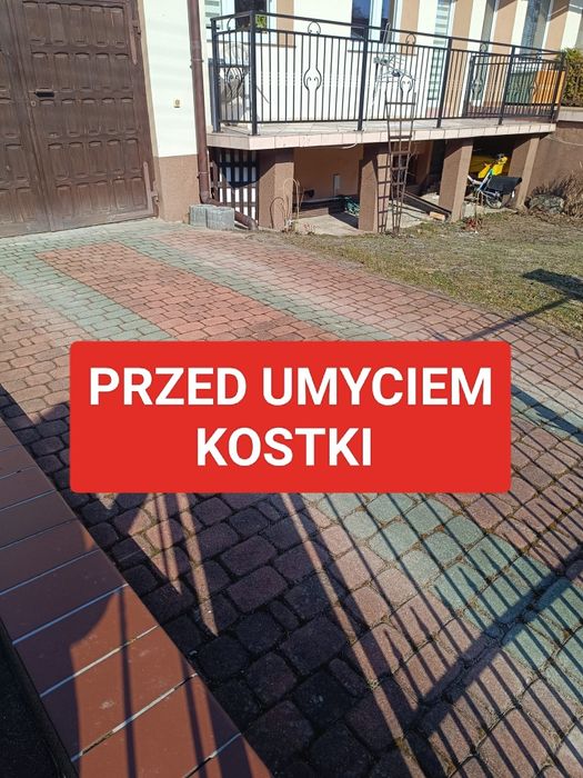 Mycie kostki brukowej, elewacji.