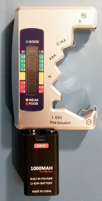 Тестер для проверки емкости батареек мощность аккумулятора дисплей